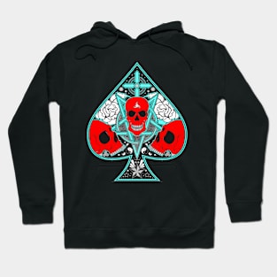 Skull in Aces of Spade Hoodie